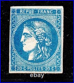 Cote 2200 E. / 20C BORDEAUX No46B SUPERBE MNH LUXE / SIGNE CALVES /