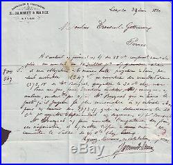 Empire n°12c X4 obli ambulant sur lettre de Lille pour Pernes, signé Roumet