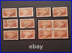 Ensemble 12 timbres France pont du Gard yt 262 oblitérés tous TB/TTB bloc de 4