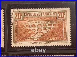Ensemble 12 timbres France pont du Gard yt 262 oblitérés tous TB/TTB bloc de 4