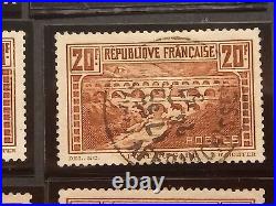 Ensemble 12 timbres France pont du Gard yt 262 oblitérés tous TB/TTB bloc de 4