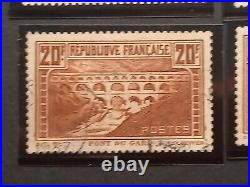 Ensemble 12 timbres France pont du Gard yt 262 oblitérés tous TB/TTB bloc de 4