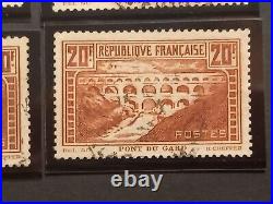 Ensemble 12 timbres France pont du Gard yt 262 oblitérés tous TB/TTB bloc de 4
