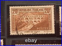 Ensemble 12 timbres France pont du Gard yt 262 oblitérés tous TB/TTB bloc de 4