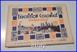 Entier postal pochette exposition coloniale 1931 12 cartes