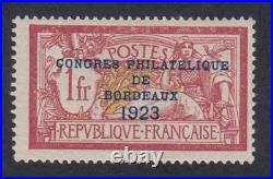 (FR1) Timbre France n°182 congrès de bordeaux 1923 Neuf Signé cote 600 Euros