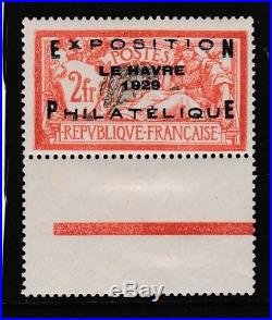 FRANCE 1929.'LE HAVRE' N°257A BDF NEUF X ET TB. Certificat Calves. +875 B208