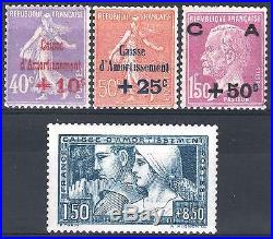 FRANCE ANNEE COMPLETE 1928 YVERT 249 / 252, 4 TIMBRES NEUFS xx LUXE M898B