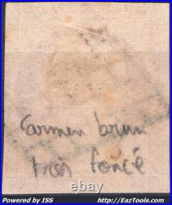 FRANCE CERES 1Fr CARMIN BRUN FONCÉ N° 6B AVEC OBLITERATION GRILLE A VOIR
