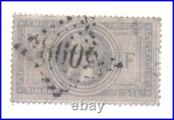 FRANCE CLASSIQUE N° 33 5 francs violet gris Napoléon III oblitération 5098