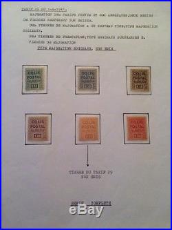 FRANCE COLLECTION COLIS POSTAUX lot timbres série n°165A à 165F non émis #18