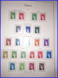 FRANCE Collection complète timbres neufs 1960 à 1978 dans album Leuchtturm SF