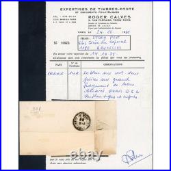 FRANCE LETTRE CLASSIQUE AVEC N°14d SIGNÉ AVEC CERTIFICAT CALVES, COTE 750
