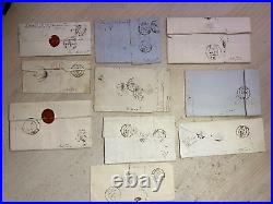 FRANCE LOT DE 10 LETTRES AVEC CERES 20c N° 3 AVEC GRILLE + CAD TYPE 13,14,15