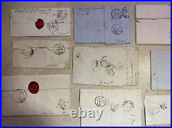 FRANCE LOT DE 10 LETTRES AVEC CERES 20c N° 3 AVEC GRILLE + CAD TYPE 13,14,15