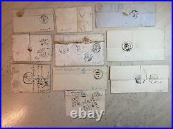 FRANCE LOT DE 10 LETTRES AVEC CERES 20c N° 3 AVEC GRILLE + CAD T 14 ET 15 A VOIR