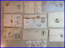 FRANCE LOT DE 10 LETTRES AVEC CERES 20c N° 3 AVEC GRILLE + CAD T 14 ET 15 A VOIR