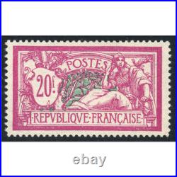 FRANCE N°208 TYPE MERSON 20f COTE 600 TIMBRE NEUF SIGNÉ BRUN ANNÉE 1926