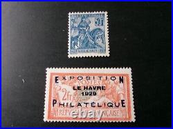 FRANCE N° 257/257A NEUFS. COTE MINI 1654. 257A signé CALVES