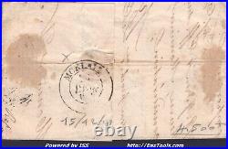 FRANCE PAIRE CERES 20c N° 3 SUR LETTRE GRILLE + CAD DE PARIS DU 13/12/1849