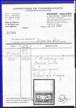 FRANCE PA YT 6b NEUF TB Outremer vif, signé Calves avec certificat