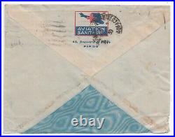 FRANCE - RARE Enveloppe timbrée - Mlle. MARVINGT Marie Pilote Aéronaute