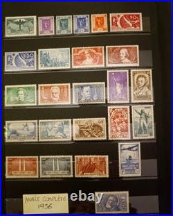 FRANCE STAMP ANNEE COMPLETE 1936 NEUVE xx TB 10 TIMBRES N° 309/ 333 VALEUR 932