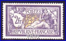 FRANCE STAMP TIMBRE 122 MERSON 2F VIOLET ET JAUNE NEUF xx LUXE SIGNE C121
