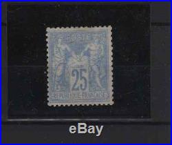 FRANCE STAMP TIMBRE 68 SAGE 25c OUTREMER TYPE I NEUF x TB RARE A VOIR R187