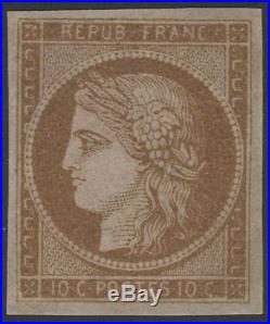 FRANCE STAMP TIMBRE N° 1 a CERES 10c BISTRE- BRUN 1850 NEUF xx A VOIR K034