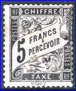 FRANCE STAMP TIMBRE TAXE N° 24 TYPE DUVAL 5F NOIR NEUF (x) RARE A VOIR M312