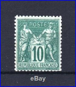 FRANCE STAMP TIMBRE YVERT N° 76 SAGE 10c VERT TYPE II 1876 NEUF xx SIGNE T469