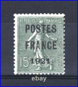 FRANCE TIMBRE PREOBLITERE 34 SEMEUSE 15c POSTES FRANCE 1921 NEUF xx TB T147