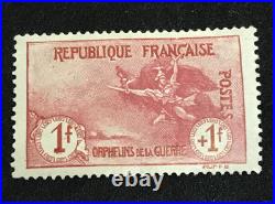 FRANCE TIMBRE YVERT 154 ORPHELINS DE LA GUERRE 1F+1F NEUF sans charnière