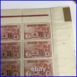 FRANCE TIMBRE YVERT 168 +25s 1+1f Orphelins de la guerre feuille 25 timbres neuf