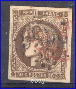 FRANCE! Timbre ancien Cérès de 1870 n°47d impression fine signé
