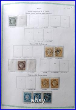 FRANCE VIEIL ALBUM 1090 TIMBRES //Ob. De 1853 à 1954 avec PA, Taxe, Préos