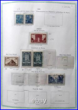 FRANCE VIEIL ALBUM 1090 TIMBRES //Ob. De 1853 à 1954 avec PA, Taxe, Préos