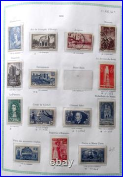 FRANCE VIEIL ALBUM 1090 TIMBRES //Ob. De 1853 à 1954 avec PA, Taxe, Préos