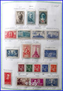 FRANCE VIEIL ALBUM 1090 TIMBRES //Ob. De 1853 à 1954 avec PA, Taxe, Préos
