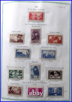 FRANCE VIEIL ALBUM 1090 TIMBRES //Ob. De 1853 à 1954 avec PA, Taxe, Préos