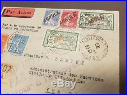 FRANCE collection #2 lettre raid aérien accident indochine 1929 merson semeuse