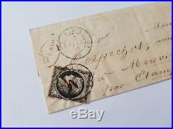 FRANCE collection Cérès #14 lettre timbre n°3 4 janvier 1849 collection Dubus