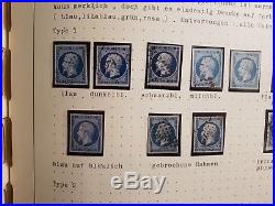 FRANCE collection classique 35 Empire 14 timbres filet dencadrement bloc lettre