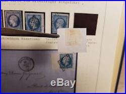FRANCE collection classique 35 Empire 14 timbres filet dencadrement bloc lettre