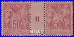 FRANCE n°104 en paire avec millésime 0, signé SCHELLER (cote 1000)