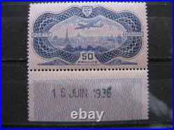 FRANCE neuf AVION n° 15 avec marge datée (signé Calves avec certificat)