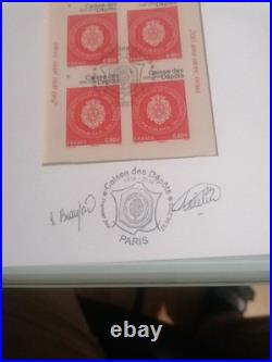 Feuillet Caisse Et Dépôts Autoadhesif 1 Er Tirage Signé BEAUJARD Catelin Ref A22