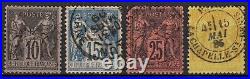 France 1849/1890 Collection 55 timbres Cérès, Napoléon, Sage COTE 1150 B/TB
