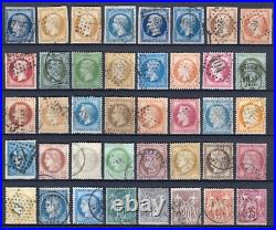 France 1849/1890, Collection de 67 timbres Cérès, Napoléon, Sage, COTE +1200 France 1849/1890, Collection de 67 timbres Cérès, Napoléon, Sage, COTE +1200
